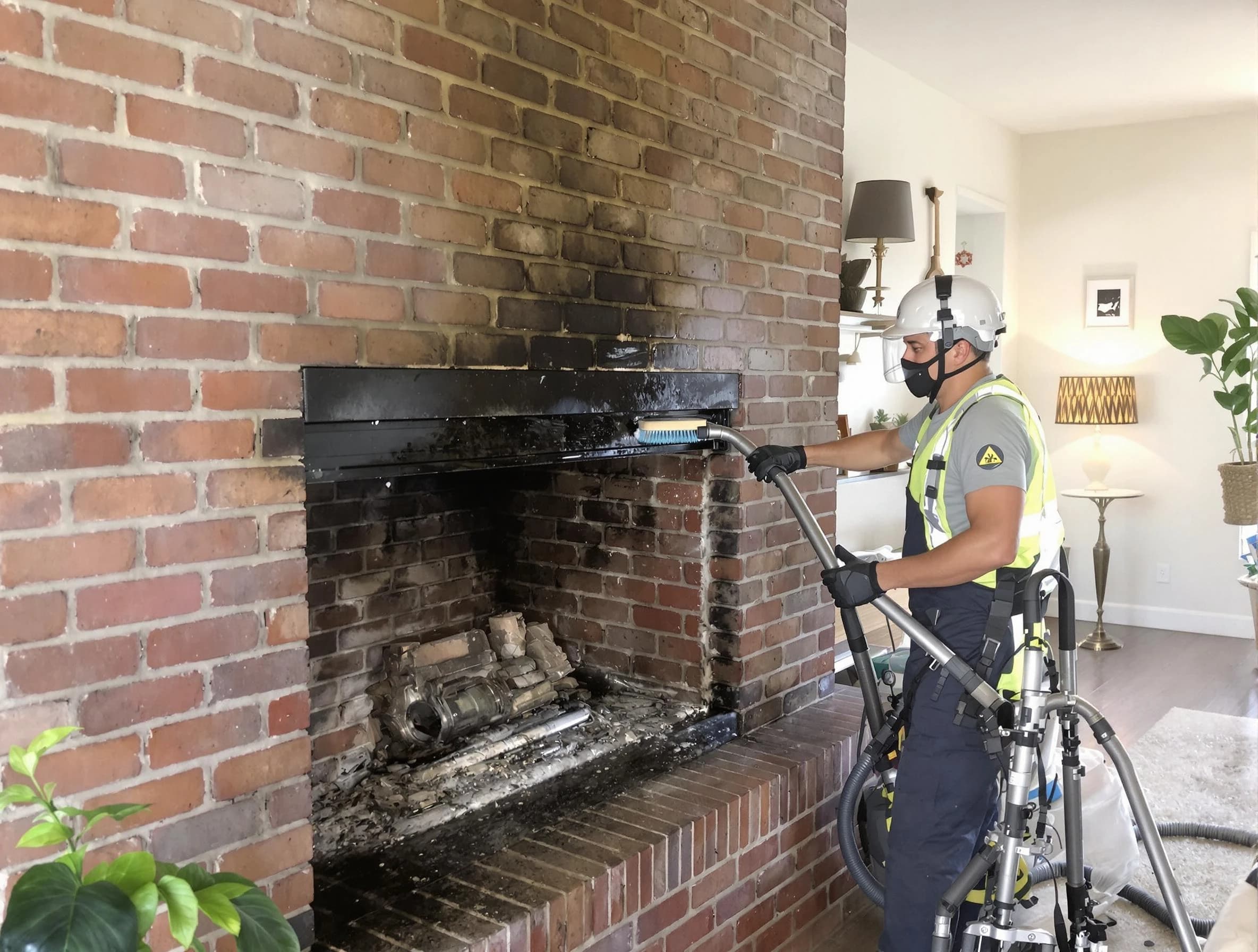 Brookline Chimney Sweep providing fireplace cleaning services in Brookline, MA