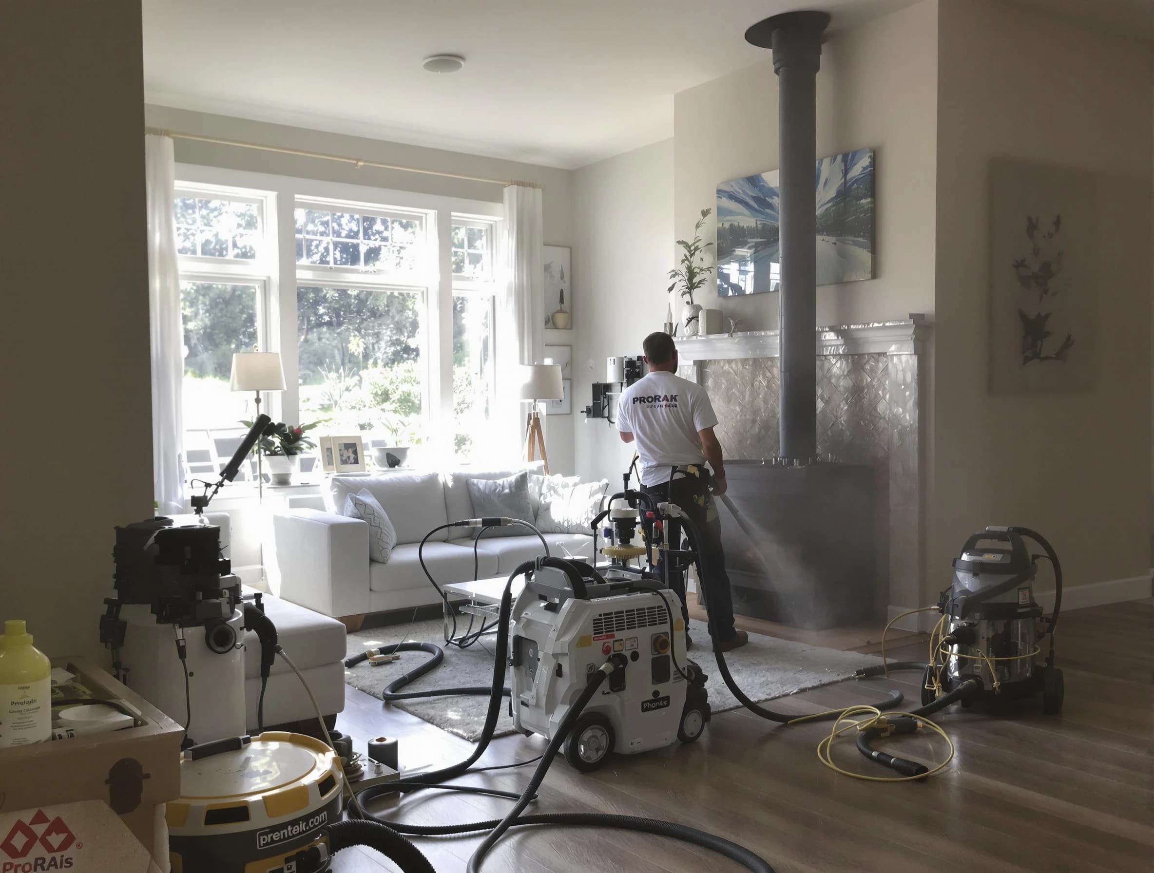 Soot removal service by Brookline Chimney Sweep for a fireplace in Brookline, MA
