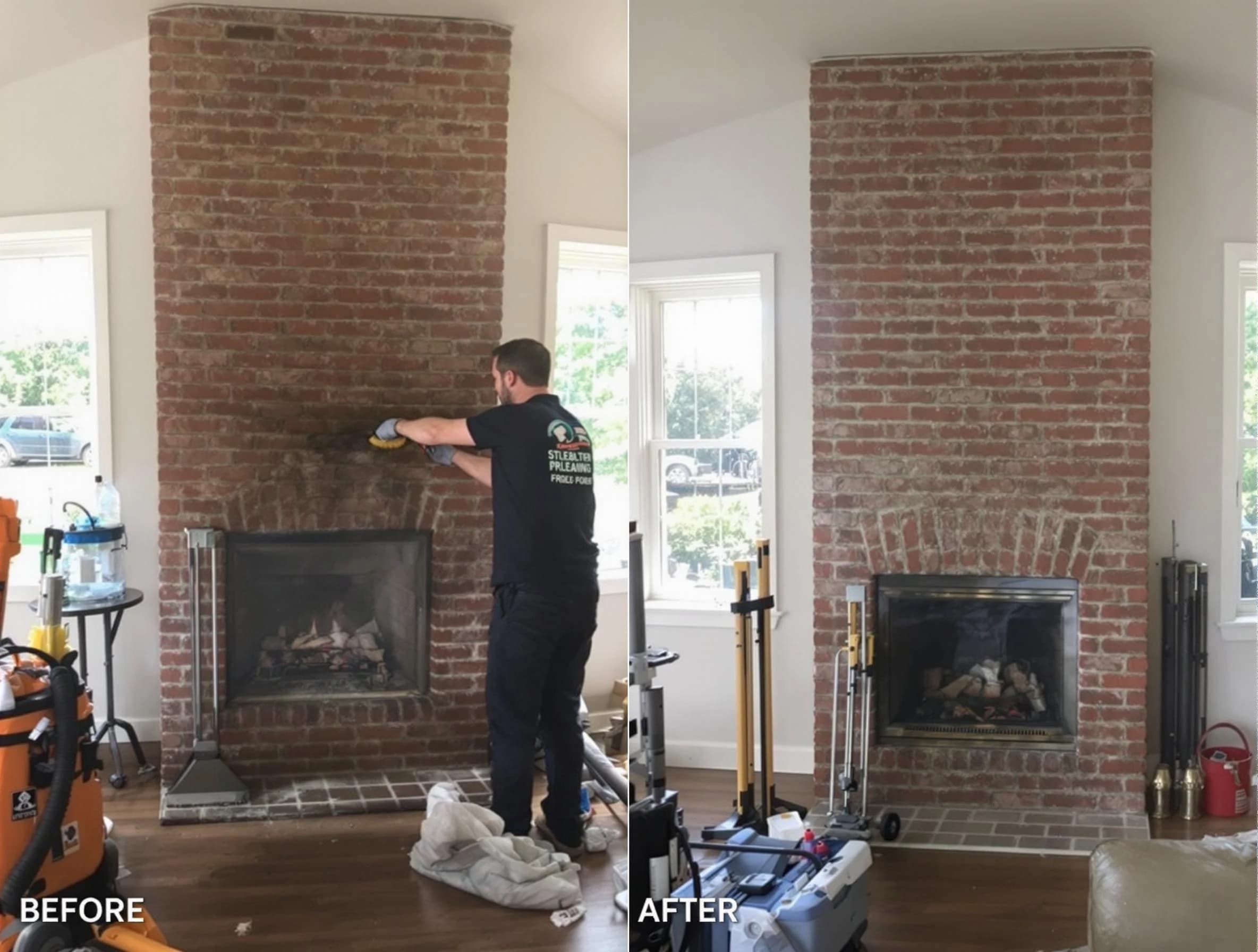 Finished chimney sweeping service by Brookline Chimney Sweep in Brookline, MA