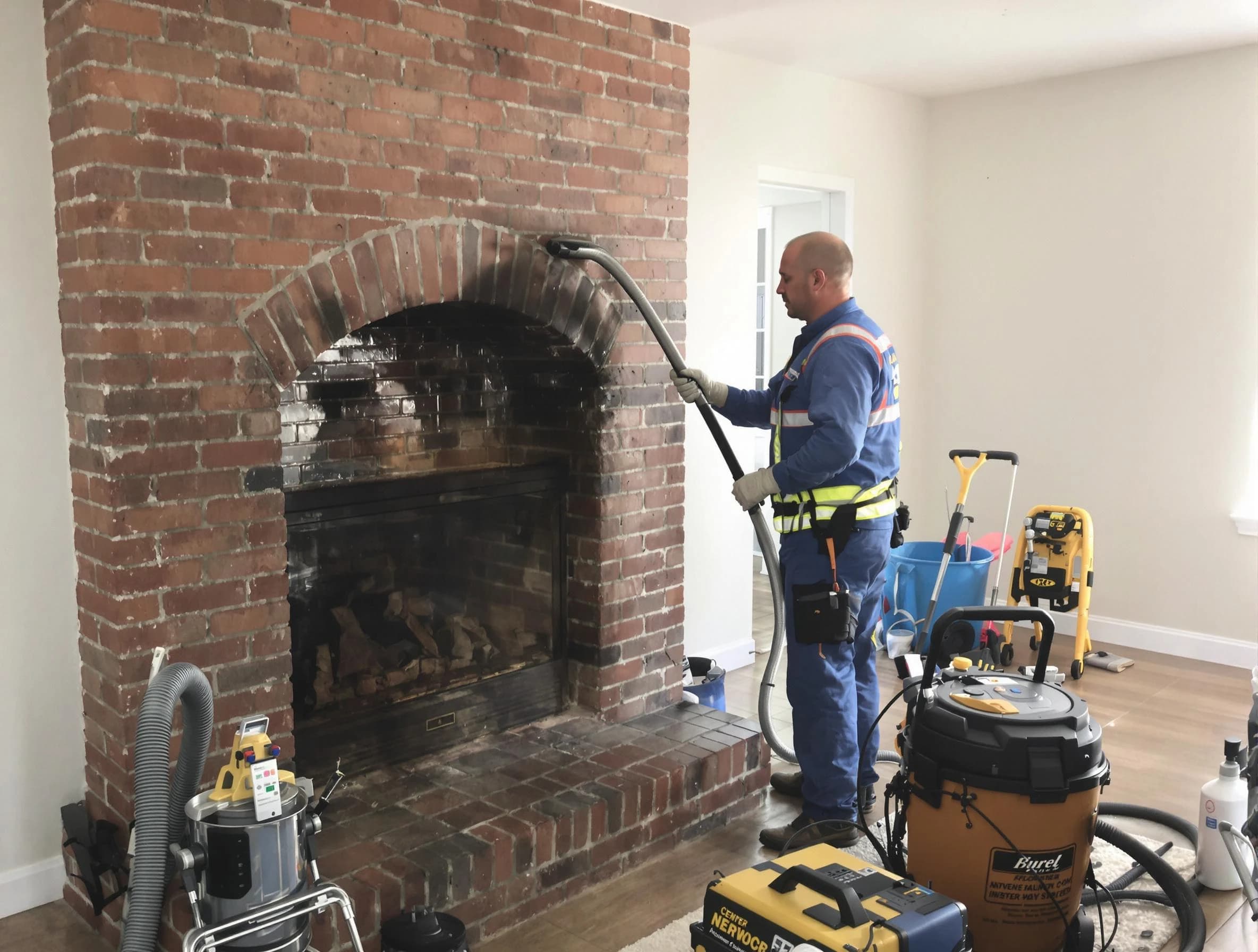 Brookline Chimney Sweep expert performing detailed chimney sweep in Brookline, MA