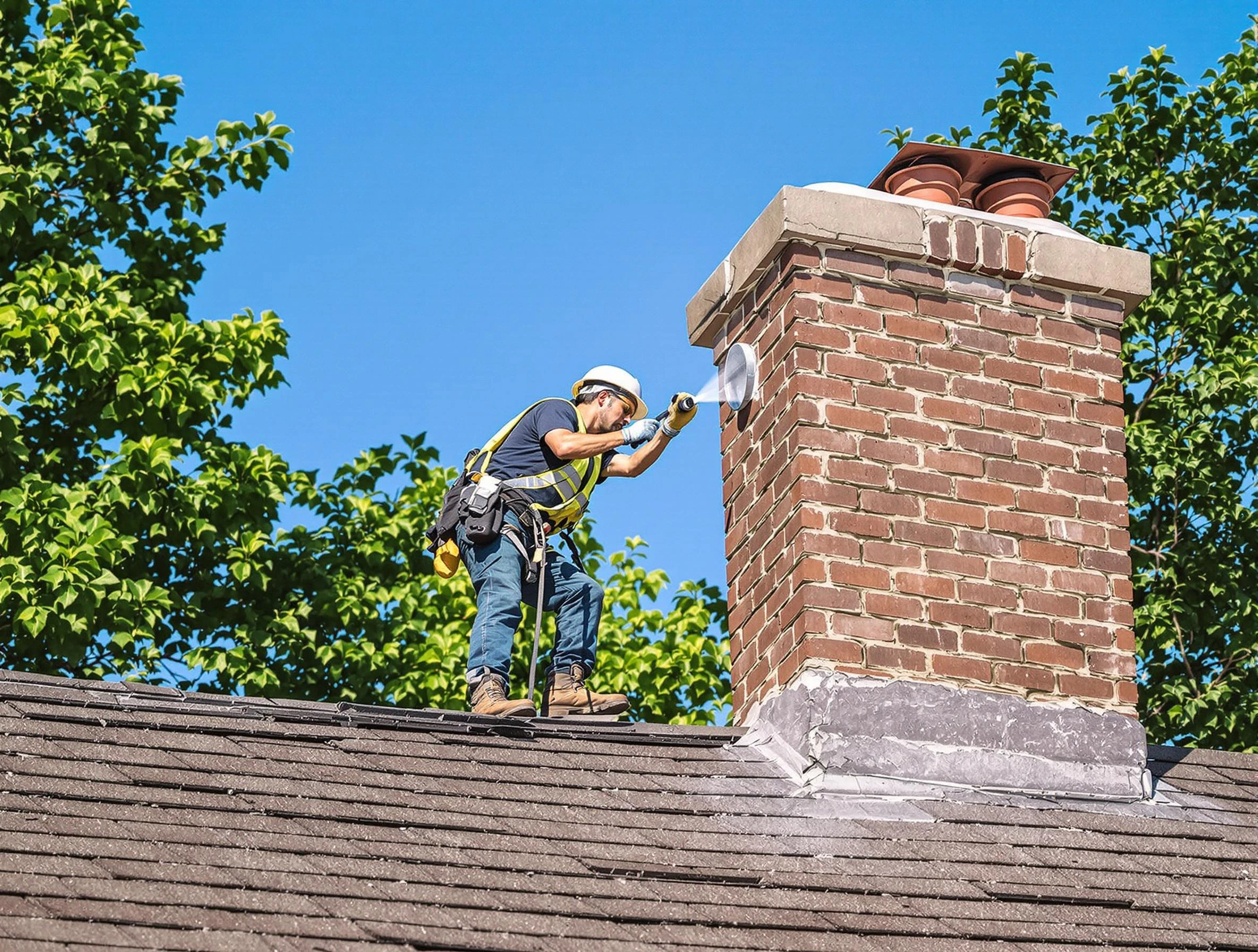 Brookline Chimney Sweep performing an inspection with advanced tools in Brookline, MA