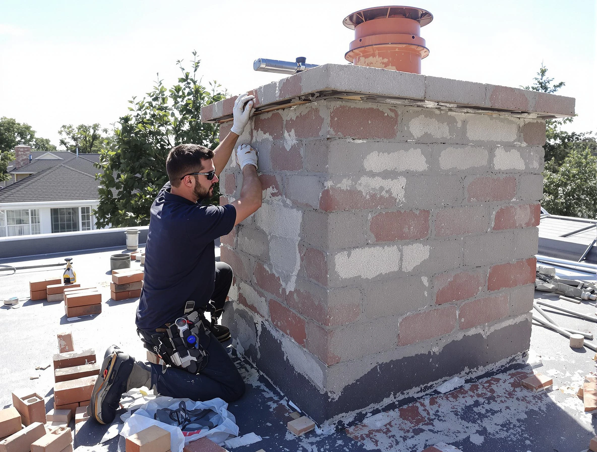 Advanced chimney repair process by Brookline Chimney Sweep in Brookline, MA