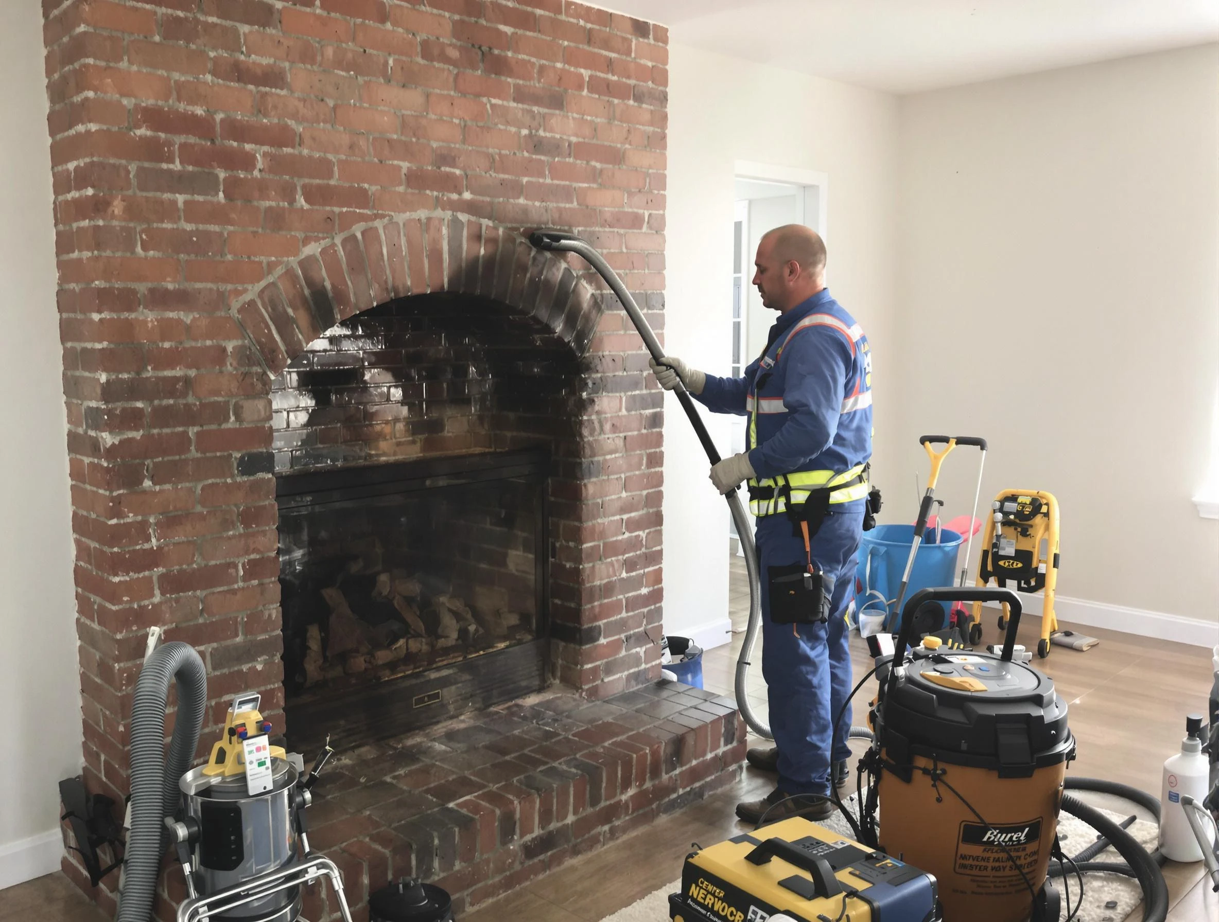 Brookline Chimney Sweep expert performing detailed chimney sweep in Brookline, MA