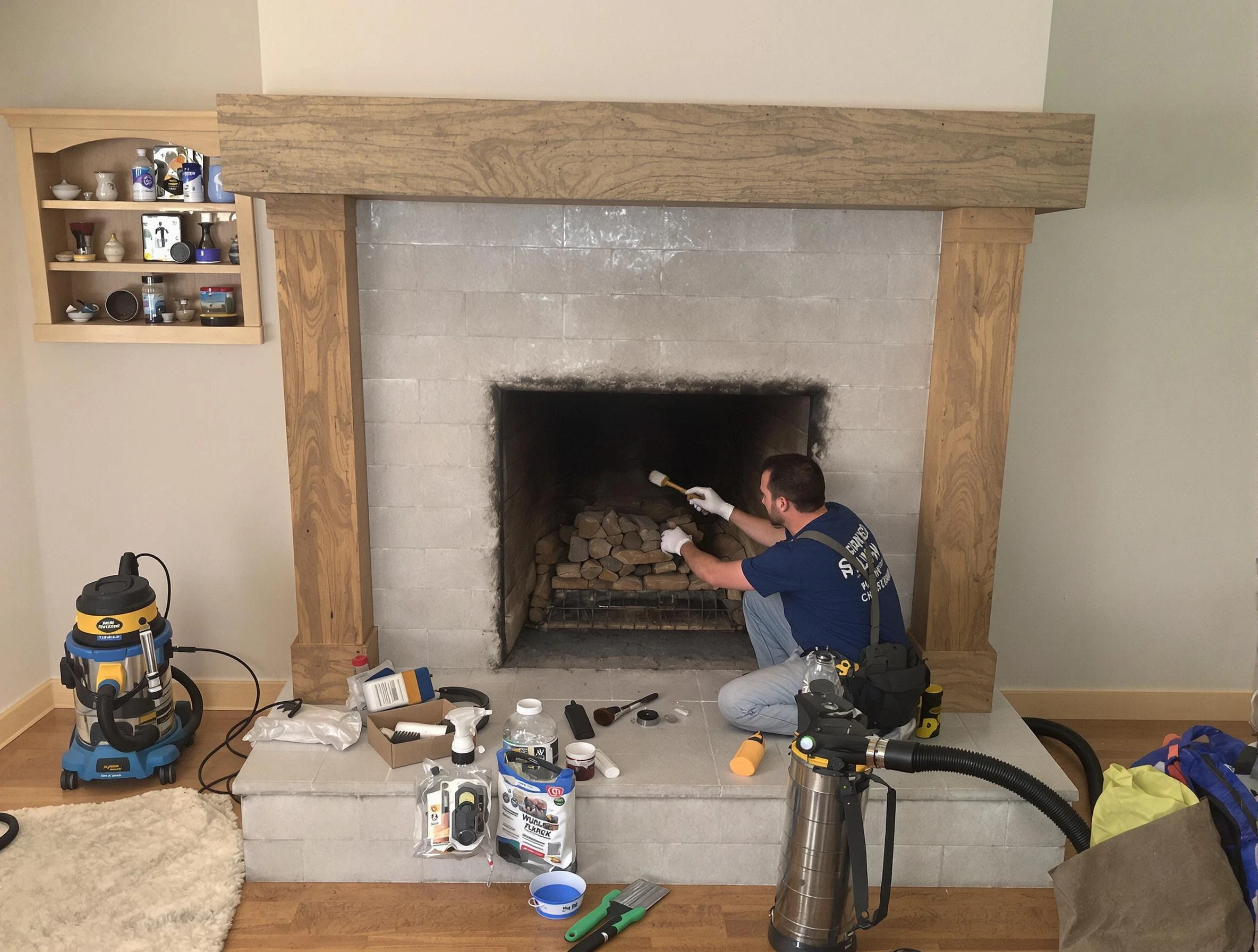 Detailed creosote removal process by Brookline Chimney Sweep in Brookline, MA